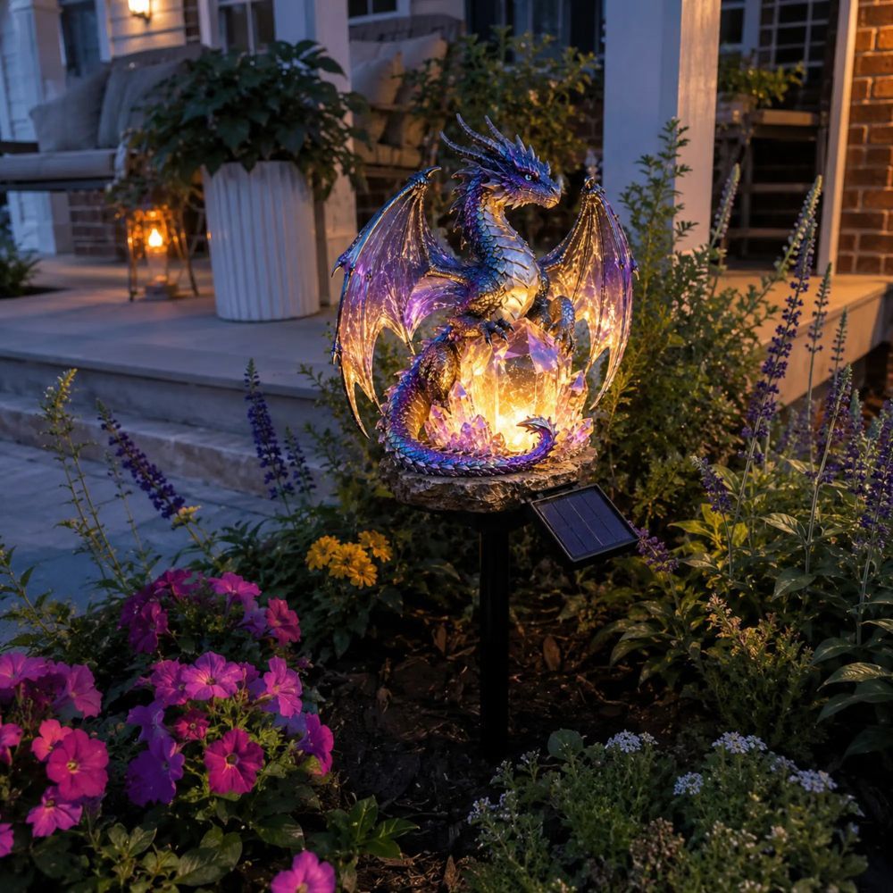 🐉 Amethyst Crystal Dragon✨️Solar Dragon Crystal Garden Light