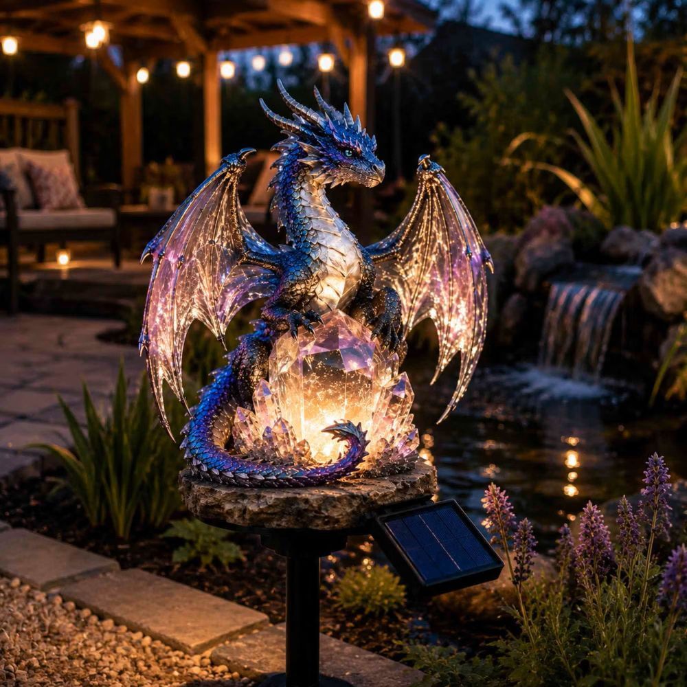 🐉 Amethyst Crystal Dragon✨️Solar Dragon Crystal Garden Light