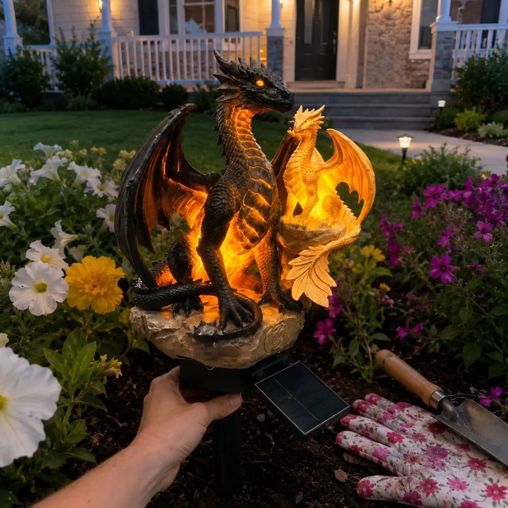 🐉 Amethyst Crystal Dragon✨️Solar Dragon Crystal Garden Light